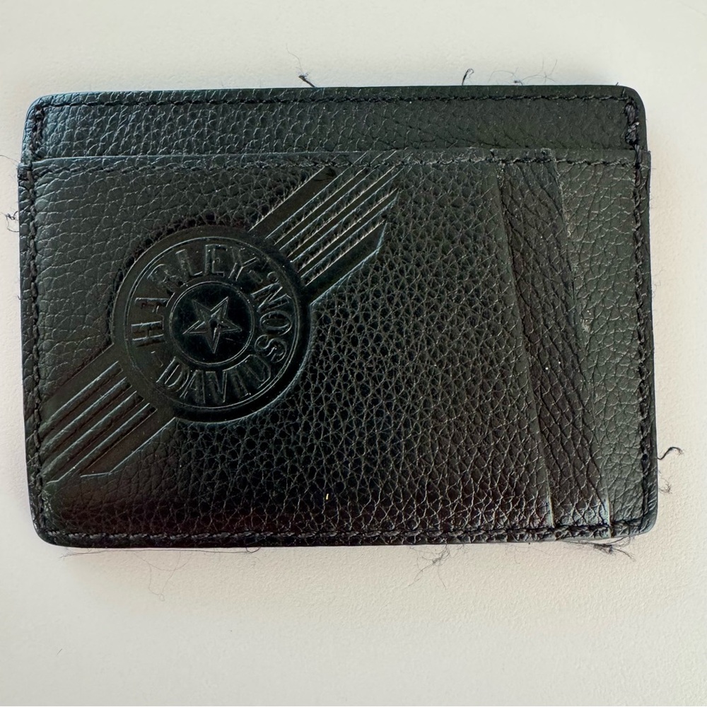 Harley-Davidson Black Embossed Leather Card Sleeve